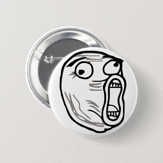 lolの顔のミームのユーモアのroflのomgのomfg 缶バッジ (正面&裏面)