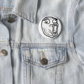 lolの顔のミームのユーモアのroflのomgのomfg 缶バッジ (インサイチュ)