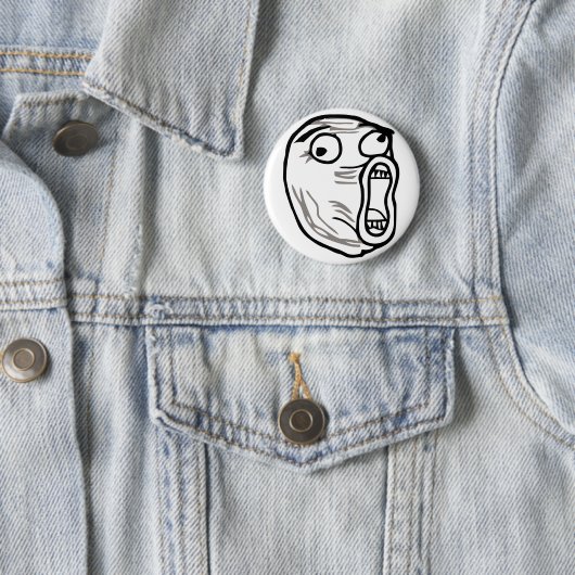 lolの顔のミームのユーモアのroflのomgのomfg 缶バッジ (インサイチュ)