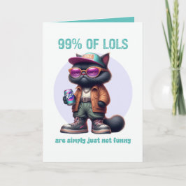 LOLの99%は面白くない Gen Z 黒猫のユーモア カード