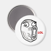 LOLガイインターネットミーム顔冷凍機磁石 マグネット (正面/裏面)