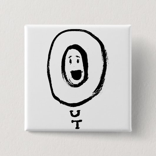 LOL出力ボタン 缶バッジ (正面)