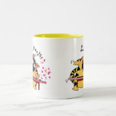 LOL猫|の脂肪質の音楽的な猫 ツートーンマグカップ (中央)