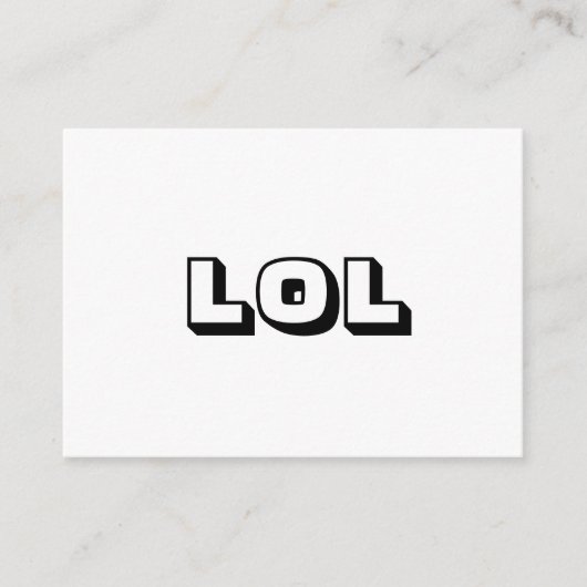 LOL白黒はっきりしたおもしろいモダン アドバイスカード (正面)