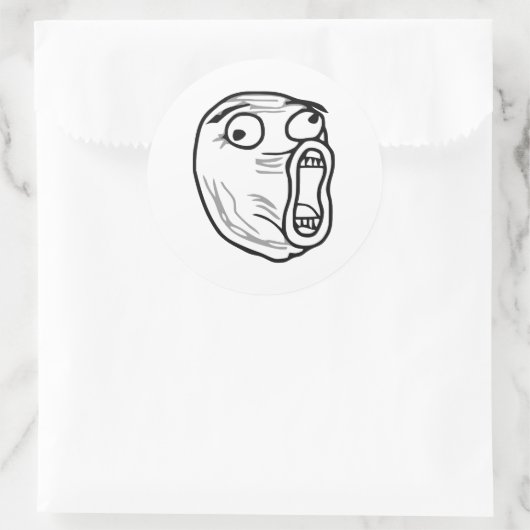 LOL笑いアウトラウドレイジ顔ミーム ラウンドシール (バッグ)