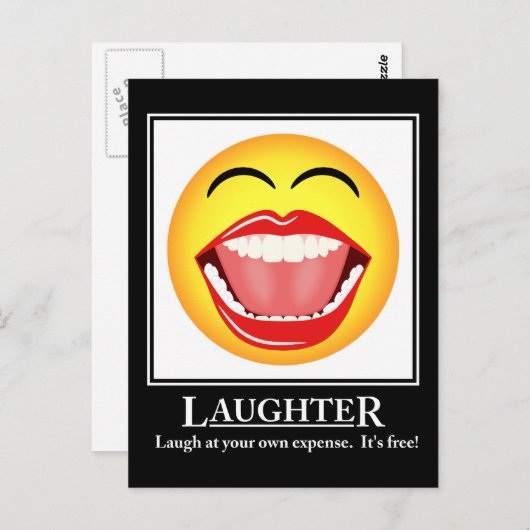 LOL顔やる気を起こさせる笑いポストカード ポストカード (正面/裏面)