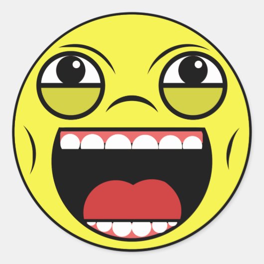 LOL顔 ラウンドシール (正面)