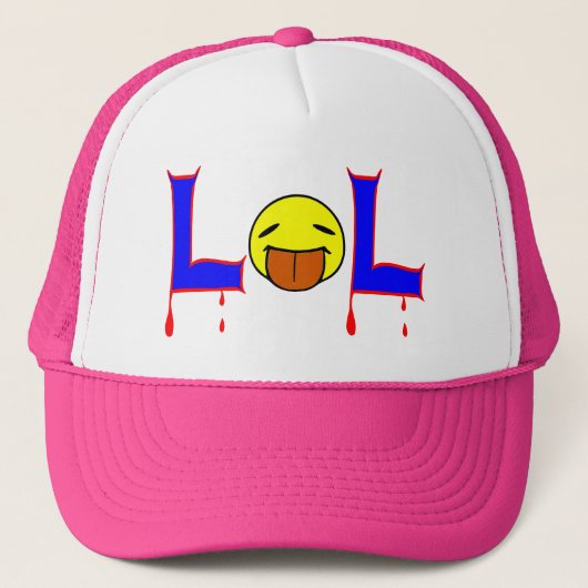 §☺LOL-いけなTongue OutおもしろいトラックHat☺§ キャップ (正面)