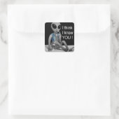 LOL – アドレス付きメールまたは写真の横 –  スクエアシール (バッグ)