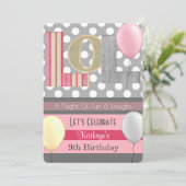 "LOL"ガールスランバーパーティー誕生日 招待状 (スタンド正面)