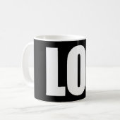 LOL (暗い) コーヒーマグカップ (正面左)
