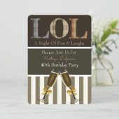 「LOL」誕生日パーティー招待状 招待状 (スタンド正面)