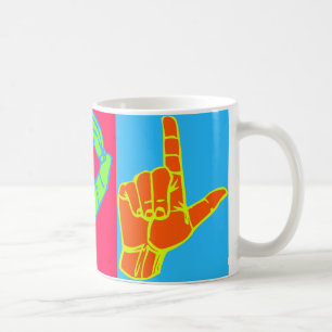 LOL ASLの手話のデザイン コーヒーマグカップ
