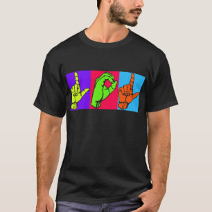LOL ASLの手話のデザイン#2 Tシャツ