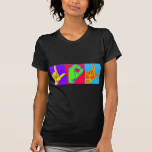 LOL ASLの手話のデザイン Tシャツ