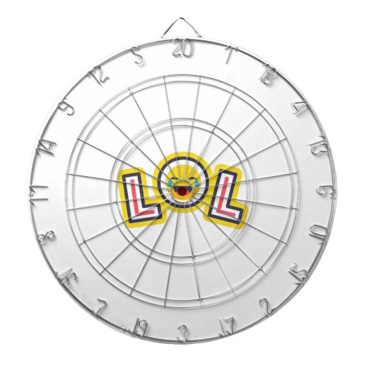 LOL Emoji Custom Dartboard - Fun Laugh Out Loud  ダーツボード (正面)