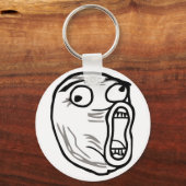 lol face meme humor rofl omg omfg キーホルダー (正面)