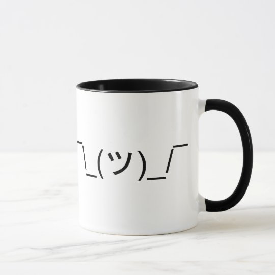 Lol Idkの肩をすくめるしぐさの顔文字 マグカップ Zazzle Co Jp