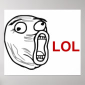 LOL Laugh Out Loud Rage Face Meme ポスター (正面)