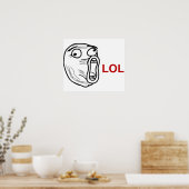 LOL Laugh Out Loud Rage Face Meme ポスター (キッチン)