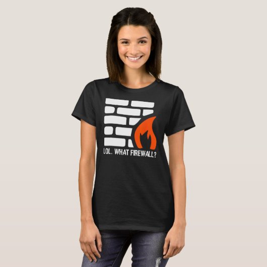 Lol.What Firewall - Hacking Programmer Security H Tシャツ (正面フル)