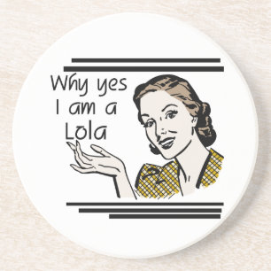 LolaのレトロのTシャツおよびギフト コースター