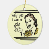 LolaのレトロのTシャツおよびギフト セラミックオーナメント (左)
