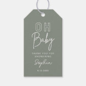 LOLAセージ赤ちゃんシャワーメッセージカードオ男の赤ちゃん ギフトタグ (正面)