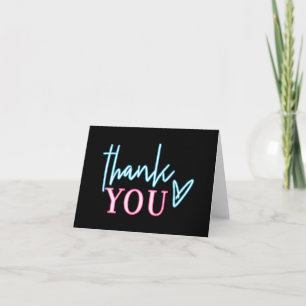 LOLAネオンブルーピンクバチェロレッテありがとう カード