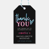 LOLAネオンブルーピンクバチェロレッテありがとうG ギフトタグ (正面)