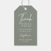 LOLAブライダルシャワー、ベビーシャワーメッセージカードセージ ギフトタグ (正面)