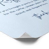 LOLAブルーおむつラッフルベビーシャワーゲーム ポスター (角)