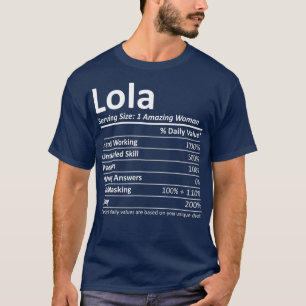 LOLA栄養パーソナライズされた名クリおもしろいスマス Tシャツ