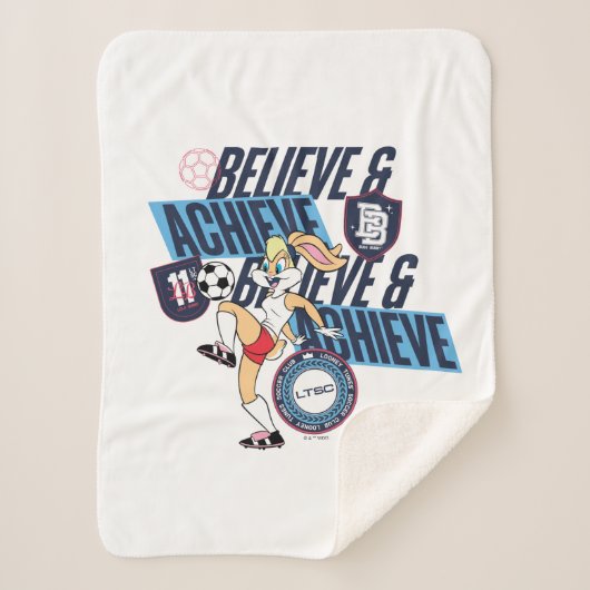 Lola Bunny LOONEY TUNES™ Soccer Club Graphic シェルパブランケット (正面)