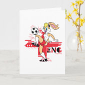 Lola Bunny Team England Soccer Graphic カード (黄色い花)