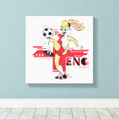 Lola Bunny Team England Soccer Graphic キャンバスプリント (インサイチュ (ウッドフロア))