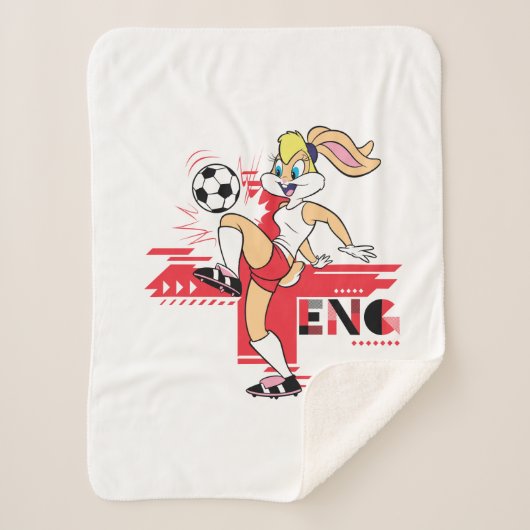 Lola Bunny Team England Soccer Graphic シェルパブランケット (正面)