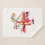 Lola Bunny Team England Soccer Graphic シェルパブランケット (正面(横))