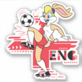 Lola Bunny Team England Soccer Graphic シール (正面)