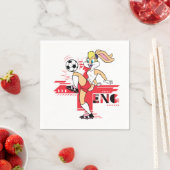 Lola Bunny Team England Soccer Graphic スタンダードカクテルナプキン (インサイチュ)