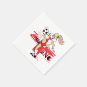 Lola Bunny Team England Soccer Graphic スタンダードカクテルナプキン (角)
