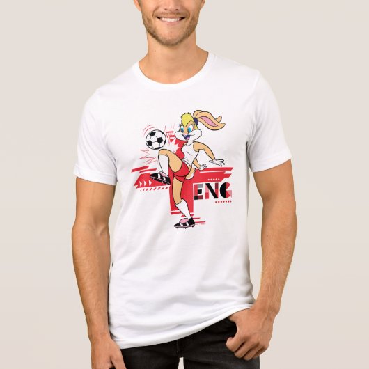 Lola Bunny Team England Soccer Graphic トライブレンドＴシャツ (正面)