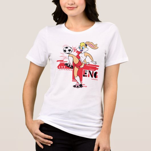 Lola Bunny Team England Soccer Graphic トライブレンドTシャツ (正面)