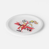 Lola Bunny Team England Soccer Graphic ペーパープレート (アングル)