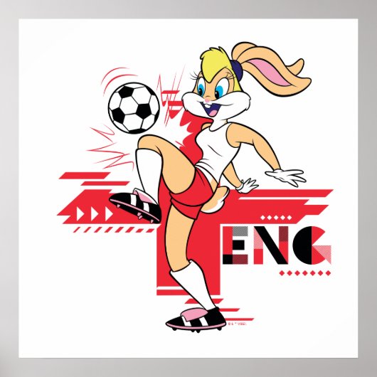 Lola Bunny Team England Soccer Graphic ポスター (正面)