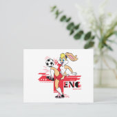Lola Bunny Team England Soccer Graphic ポストカード (スタンド正面)