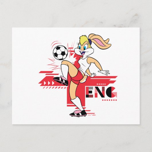 Lola Bunny Team England Soccer Graphic ポストカード (正面)