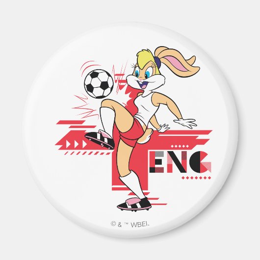 Lola Bunny Team England Soccer Graphic マグネット (正面)