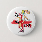 Lola Bunny Team England Soccer Graphic 缶バッジ (正面)
