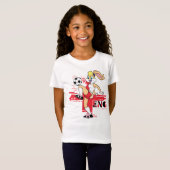 Lola Bunny Team England Soccer Graphic Tシャツ (正面フル)